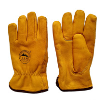 Protective Warm Leather Riggers Gloves for Miners with Full Lining